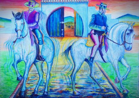 Spanish Andalusian Cultural Print Original by the Artist Signed Authentic and Guaranteed