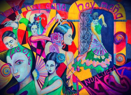 Spanish Andalusian Cultural Print Original by the Artist Signed Authentic and Guaranteed